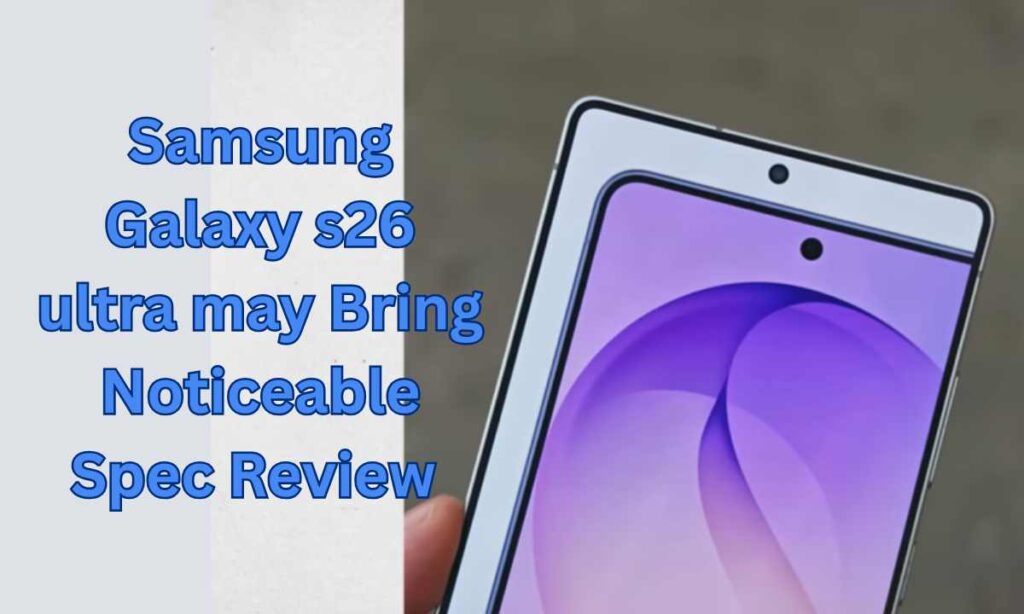Samsung Galaxy s26 ultra may Bring Noticeable Spec Review Samsung Galaxy s26 ultra may Bring Noticeable Spec Review